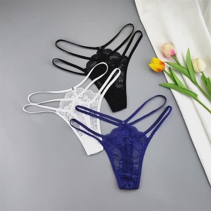 3 Pcs sexy Lace Strap Thong’s
