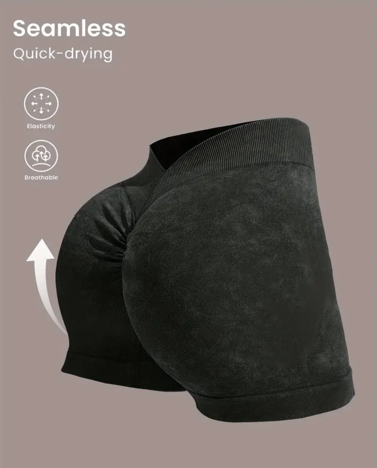 Women's High-Waisted Running Shorts with Butt Lifting & Tummy Control - Quick-Dry Matte Finish,