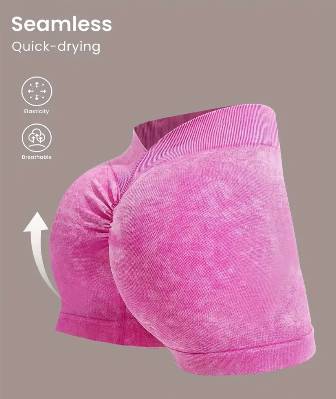 Women's High-Waisted Running Shorts with Butt Lifting & Tummy Control - Quick-Dry Matte Finish,