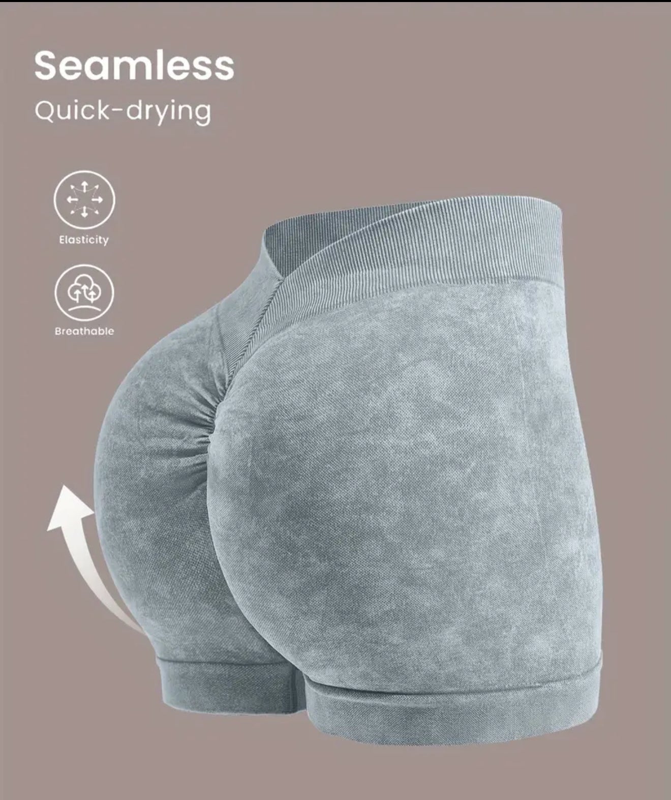 Women's High-Waisted Running Shorts with Butt Lifting & Tummy Control - Quick-Dry Matte Finish,