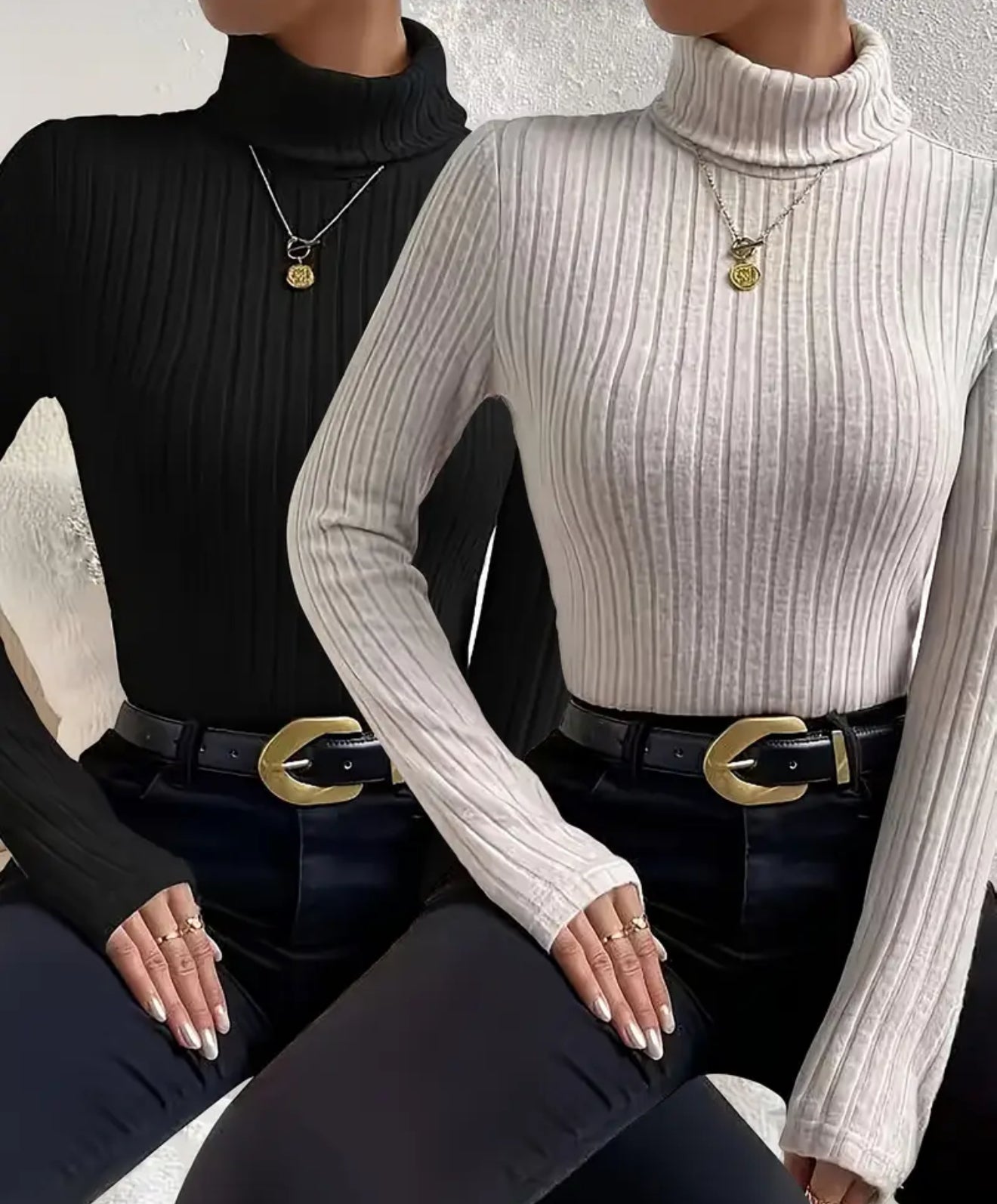 Turtle neck 2pcs top
