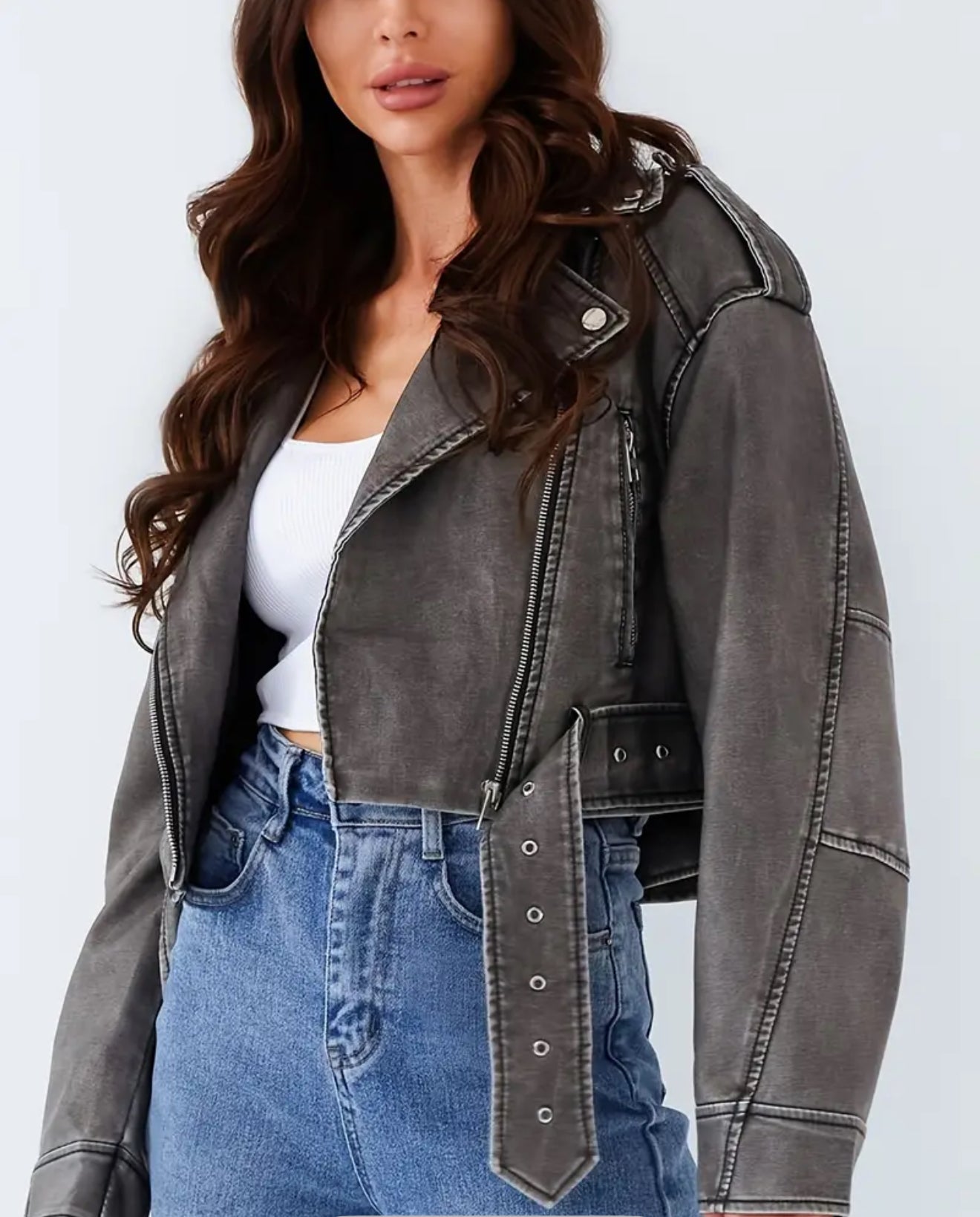 Women’s casual leather jacket