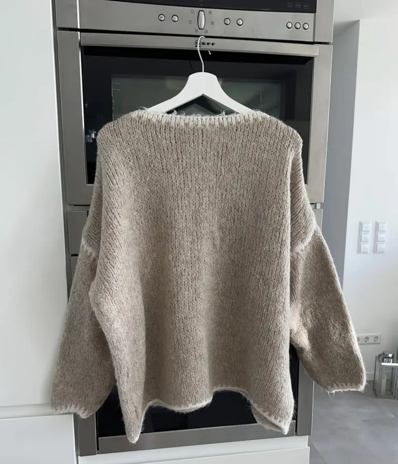Off the shoulder knitted jumper