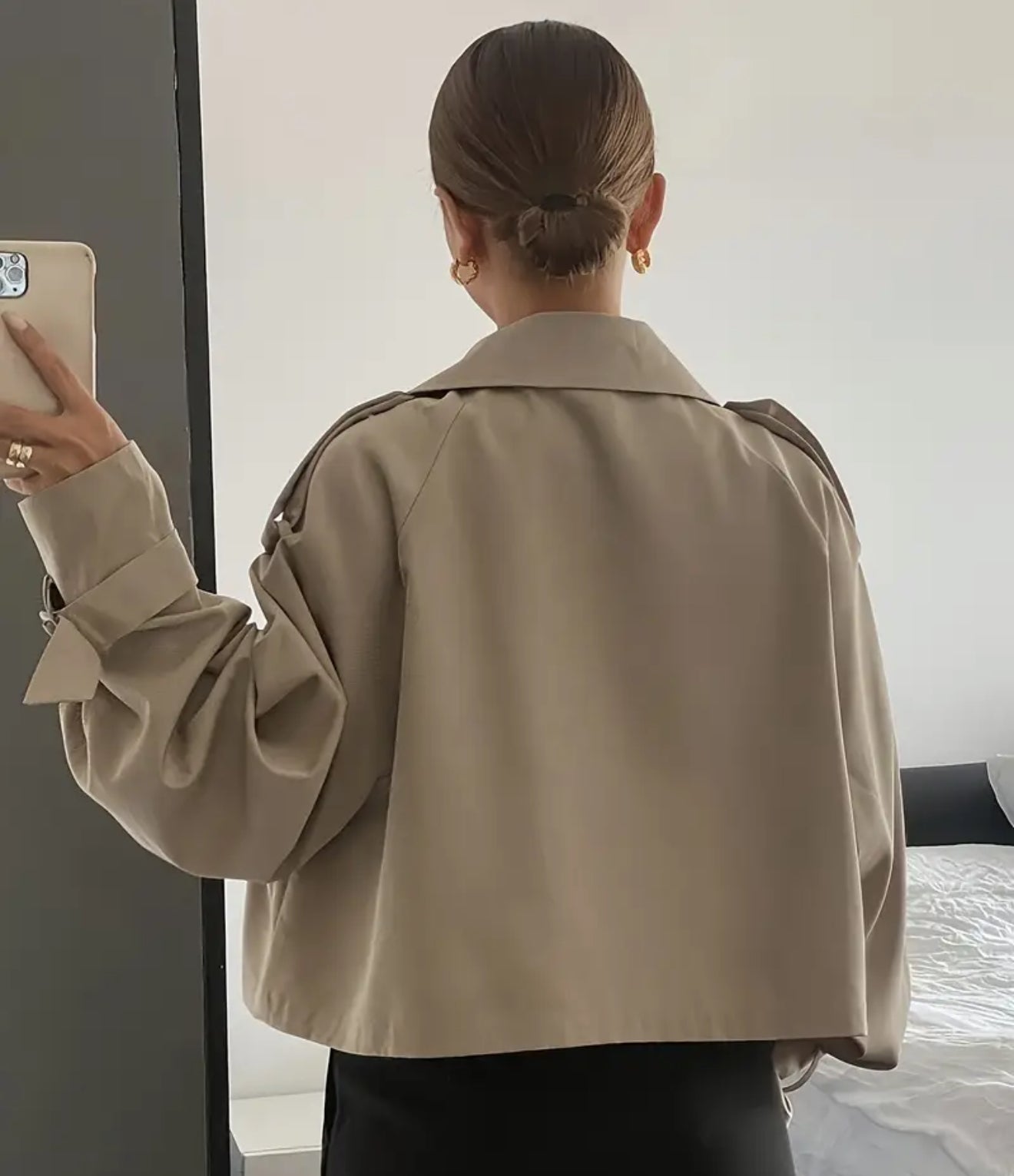 Autumn long sleeve trench-coat